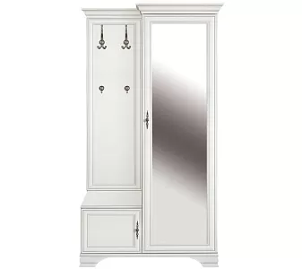 Шкаф с вешалкой Кентаки PPK1D1K/P белый фото 1