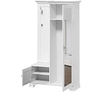 Шкаф с вешалкой Кентаки PPK1D1K/P белый фото 2