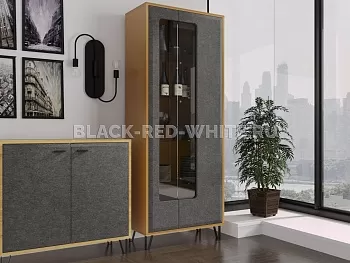 Шкаф с витриной Грейс REG2W фото 3