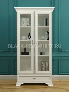 Шкаф с витриной Кентаки REG2W1S белый фото 2
